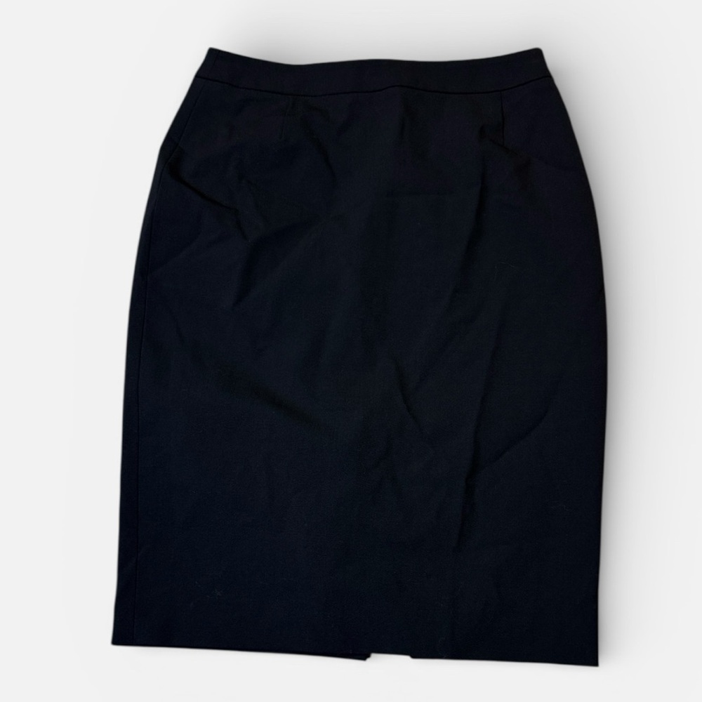NEW Hugo Boss womens 2 navy blue solid wool blend skirt NWT